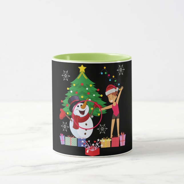 Rhythmic Gymnastics Christmas Celebration   Mug (Center)