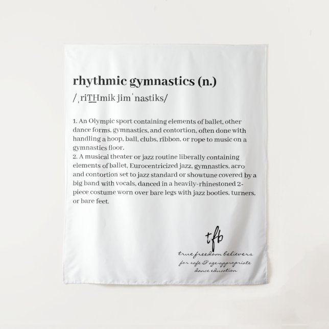 Rhythmic Gymnastics Definition Tapestry (Front)