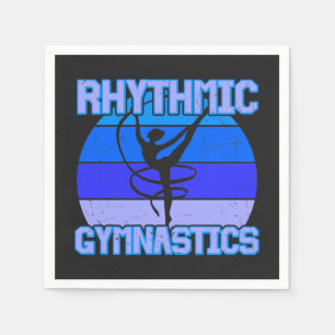 Rhythmic Gymnastics Distressed in Blue / Purple Napkin