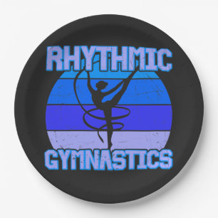 Rhythmic Gymnastics Distressed in Blue / Purple    Paper Plate