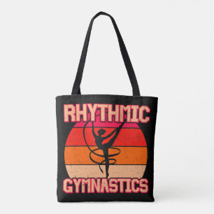 Rhythmic Gymnastics Distressed Orange and Red   Tote Bag