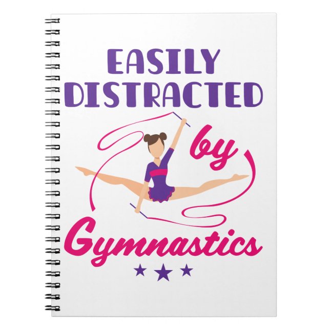 Rhythmic Gymnastics Easily Distracted by Gymnastic Notebook (Front)
