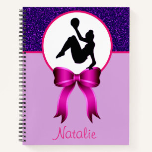 Rhythmic Gymnastics Glitter and Bow Notebook