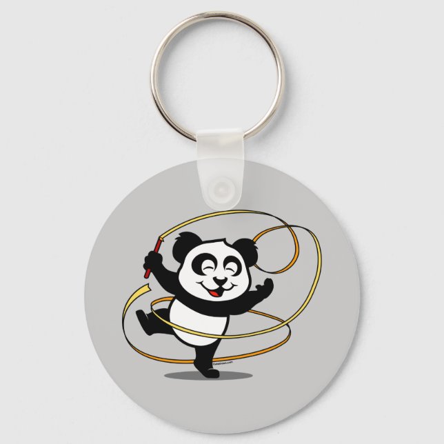 Rhythmic Gymnastics Panda Key Ring (Front)