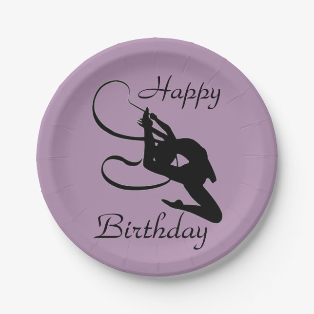 Rhythmic Gymnastics paper plates party supplies (Front)