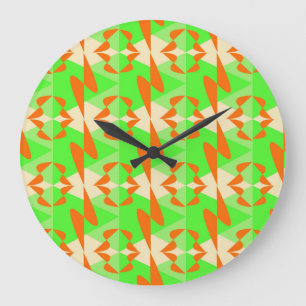 Rhythmic Orange Large Clock