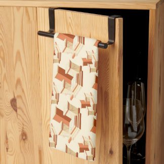 Rhythmic stack of marble pedestals and steps tea towel