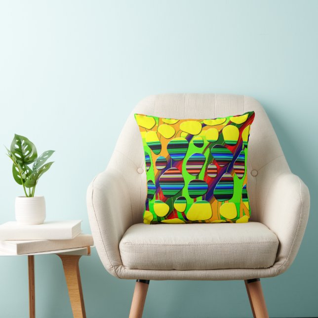 Rhythms of the Wild: Afrocentric Collage  Cushion (Chair)