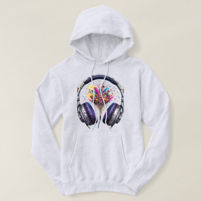 Rhythms Within: Dance Party Headphones Hoodie (Design Front)