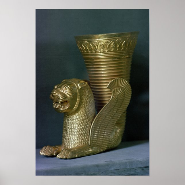 Rhyton in the shape of a seated lion-monster poster (Front)