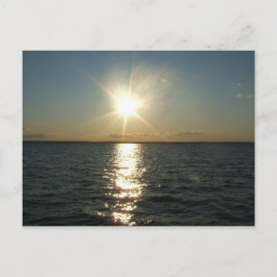 RI ocean sunset postcard