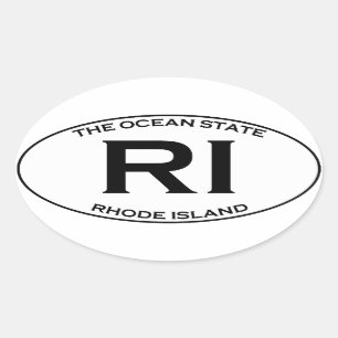 RI - Rhode Island Oval Sticker