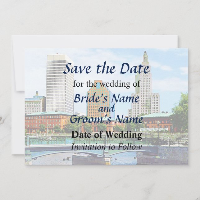 RI - View From Waterplace Park Save The Date (Front)