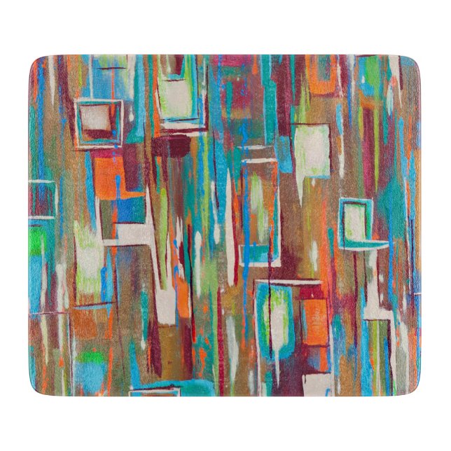 Rialto 6 x 7 Deco Glass Cutting Board (Front)