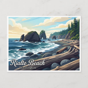 Rialto Beach Forks Washington Postcard