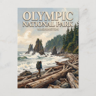 Rialto Beach Forks Washington Postcard