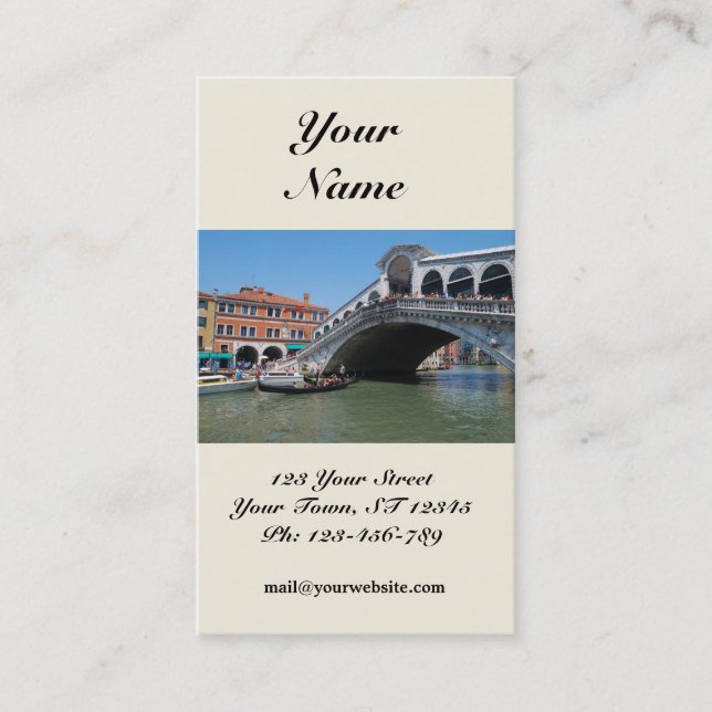 Rialto Bridge Business Card (Front)