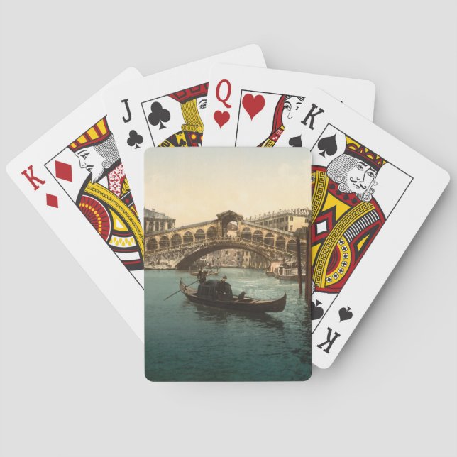 Rialto Bridge I, Venice, Italy Playing Cards (Back)
