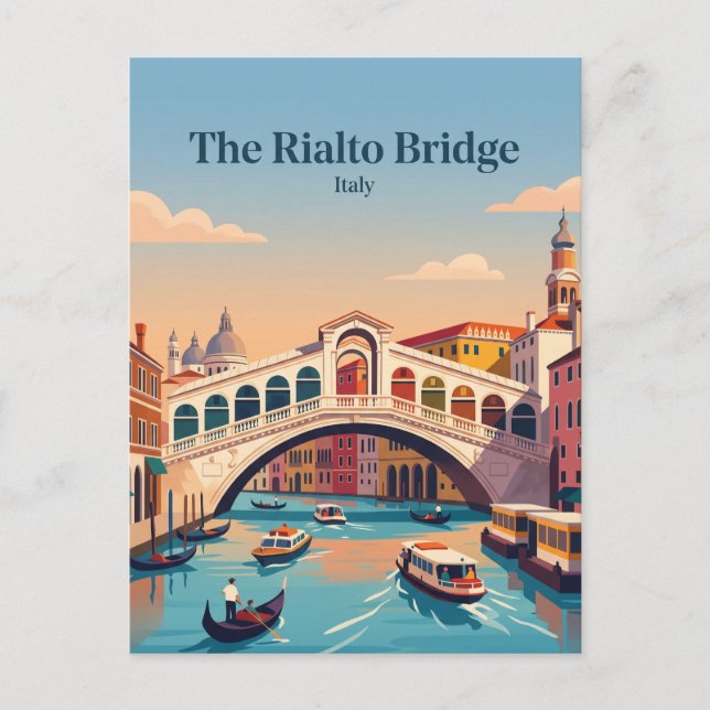 Rialto Bridge Italy Postcard (Front)