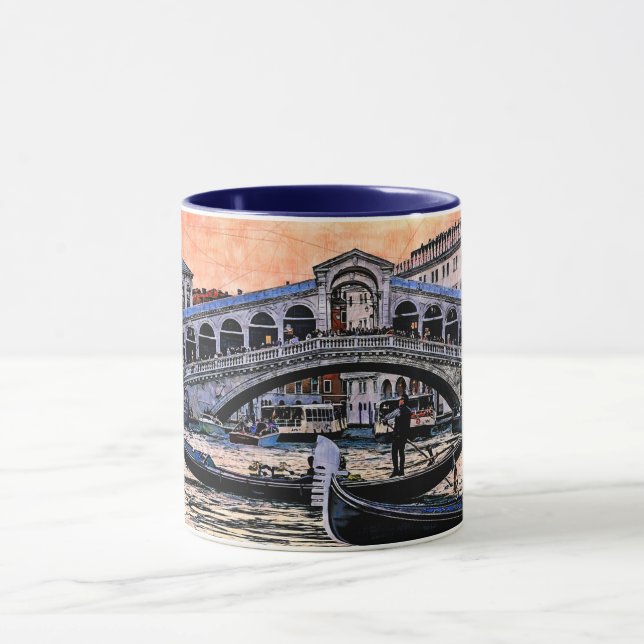 Rialto bridge. Venice. Italy. Mug (Center)