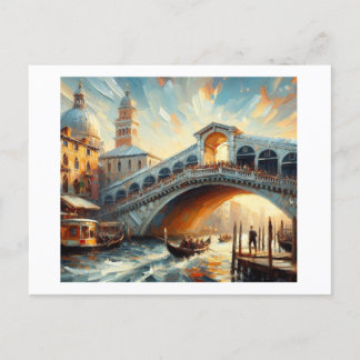 Rialto Bridge Venice Postcard