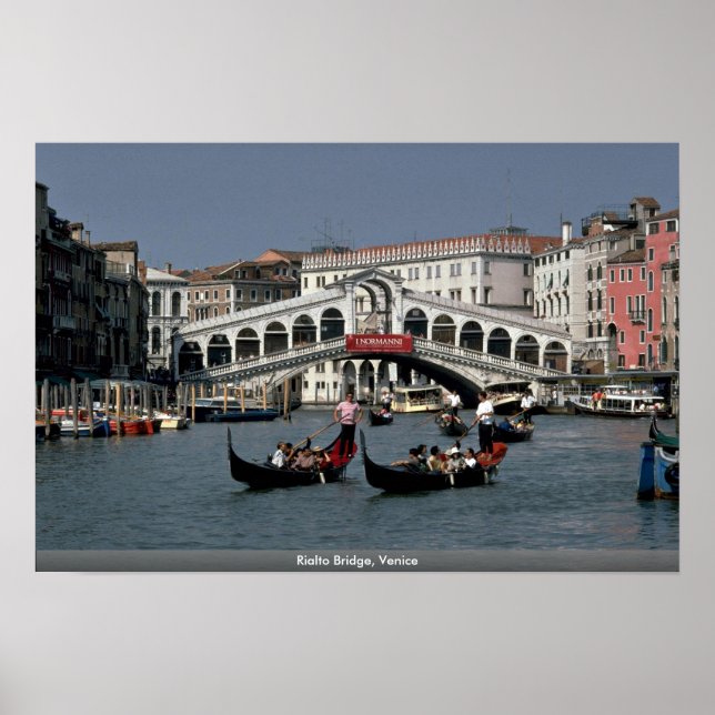 Rialto Bridge, Venice Poster (Front)