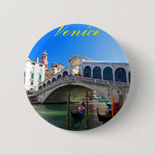 Rialto Bridge Venice - Pro Photo 6 Cm Round Badge