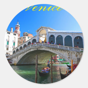 Rialto Bridge Venice - Pro Photo Classic Round Sticker