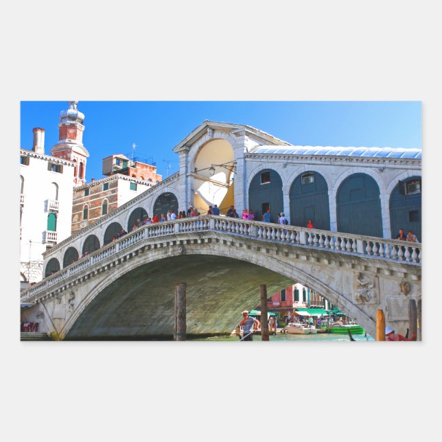 Rialto Bridge Venice - Pro Photo Rectangular Sticker (Front)