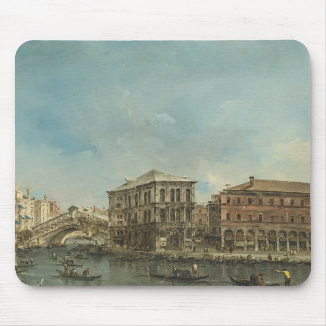 Rialto Bridge with Palazzo dei Camerlenghi Mouse Mat (Front)