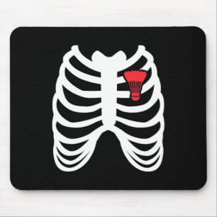 Rib Cage Funny Badminton Player T Shirt Gift Mouse Mat