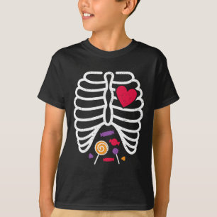 Rib Cage Funny Halloween Boys Girls  T-Shirt