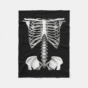 Rib Cage Halloween Costume Gifts For Men Women Kid Fleece Blanket