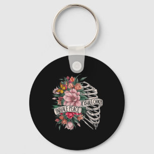 Rib Cage Inhale Peace Exhale Chaos Mental Health Key Ring