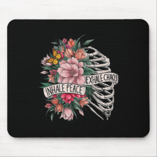 Rib Cage Inhale Peace Exhale Chaos Mental Health  Mouse Mat