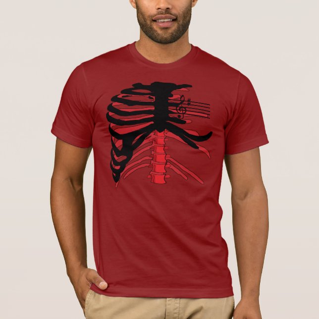 Rib Cage (red/black) T-Shirt (Front)