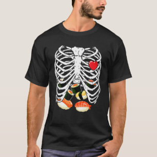 Rib Cage Skeleton Sushi X Ray Skeleton Halloween C T-Shirt