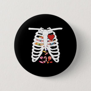 Rib Cage X-ray Candy Funny Halloween Costume Kids  6 Cm Round Badge
