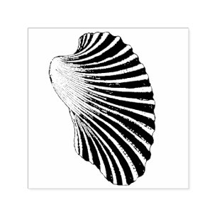 Ribbed Clam Shell Self-inking Stamp