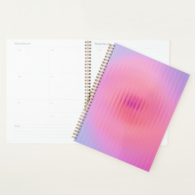 Ribbed glass сolorful grey pink gradient planner (Display)