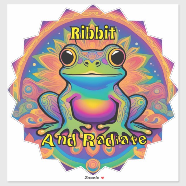 Ribbit and Radiate Frog – Boho Psychedelic Groovy (Sheet)