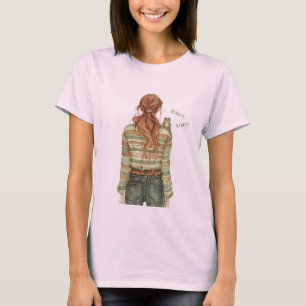 Ribbit Frog Redhead Female T-Shirt