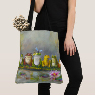 Ribbit River Tote Bag