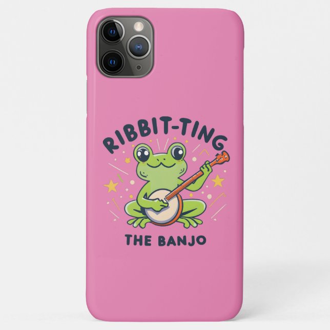 Ribbit-ting the Banjo ,Cute Frog Playing Music Case-Mate iPhone Case (Back)