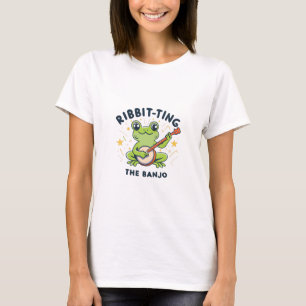 Ribbit-ting the Banjo ,Cute Frog Playing Music T-Shirt