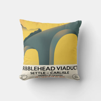 Ribblehead Viaduct Yorkshire locomotive Cushion