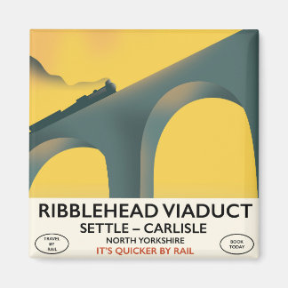 Ribblehead Viaduct Yorkshire locomotive Magnet