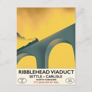 Ribblehead Viaduct Yorkshire locomotive Postcard