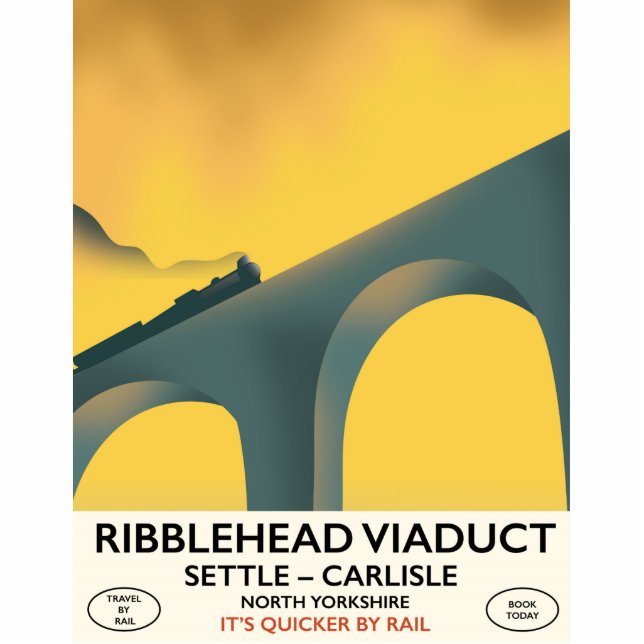 Ribblehead Viaduct Yorkshire locomotive Standing Photo Sculpture (Front)