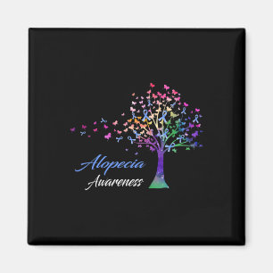 Ribbon Alopecia Awareness Magnet